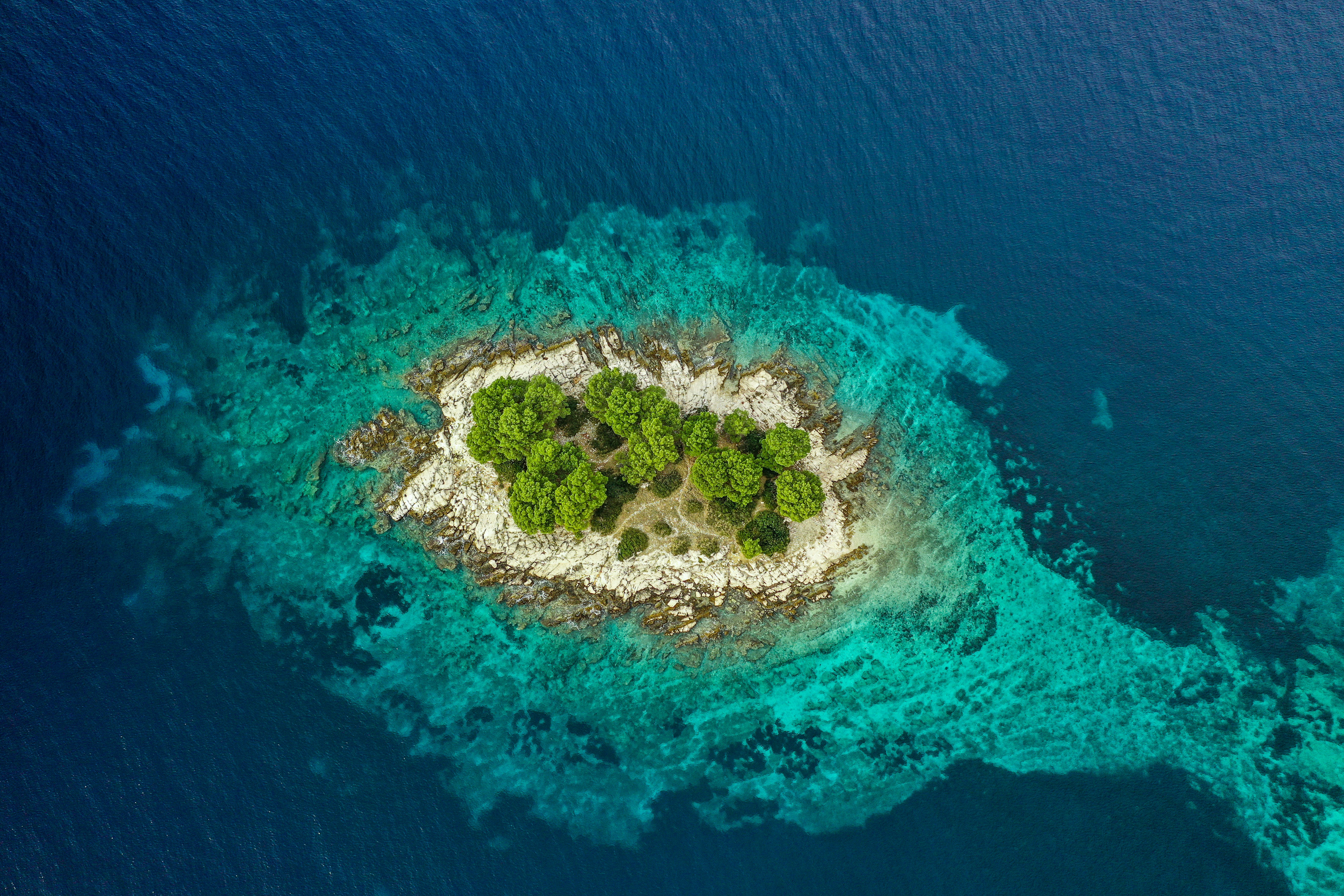 aerial green island